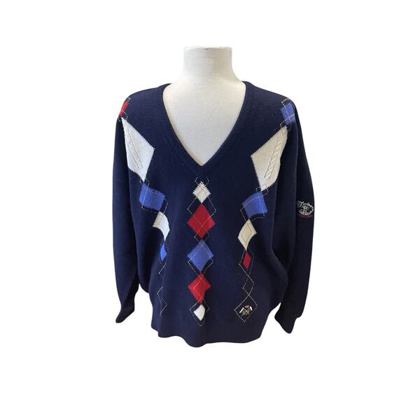 Pringle Of Scotland Men’s Size XL Blue Pullover Lamb’s Wool Sweater -TURNBERRY - Picture 1 of 13